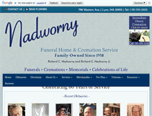 Tablet Screenshot of nadwornyfuneralhome.com